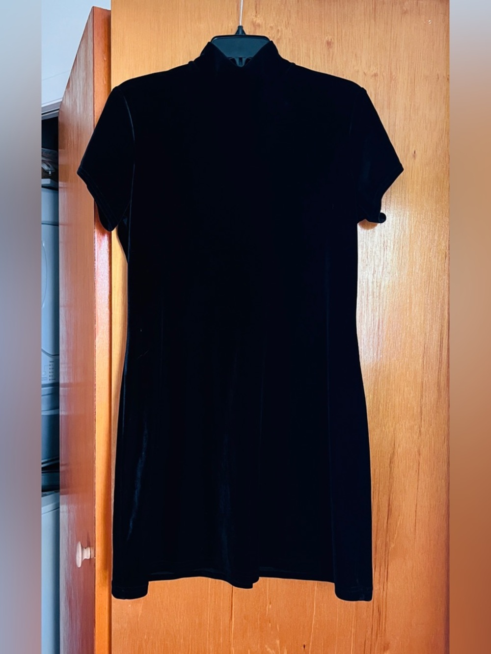 Michele Black Velvet Mini Dress